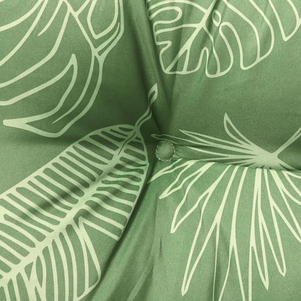 Round Cushion Leaf Pattern Ø 60 x11 cm Oxford Fabric