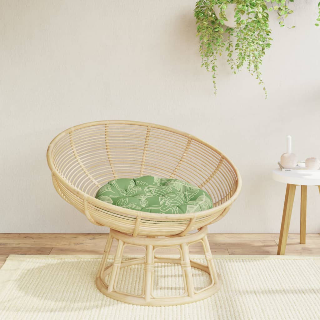 Round Cushion Leaf Pattern Ø 60 x11 cm Oxford Fabric