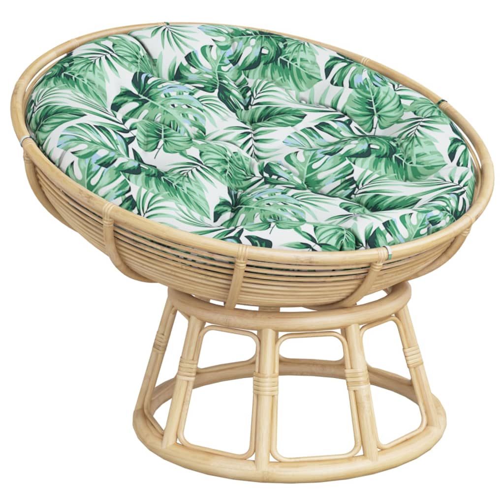 Round Cushion Leaf Pattern Ø 100 x11 cm Oxford Fabric