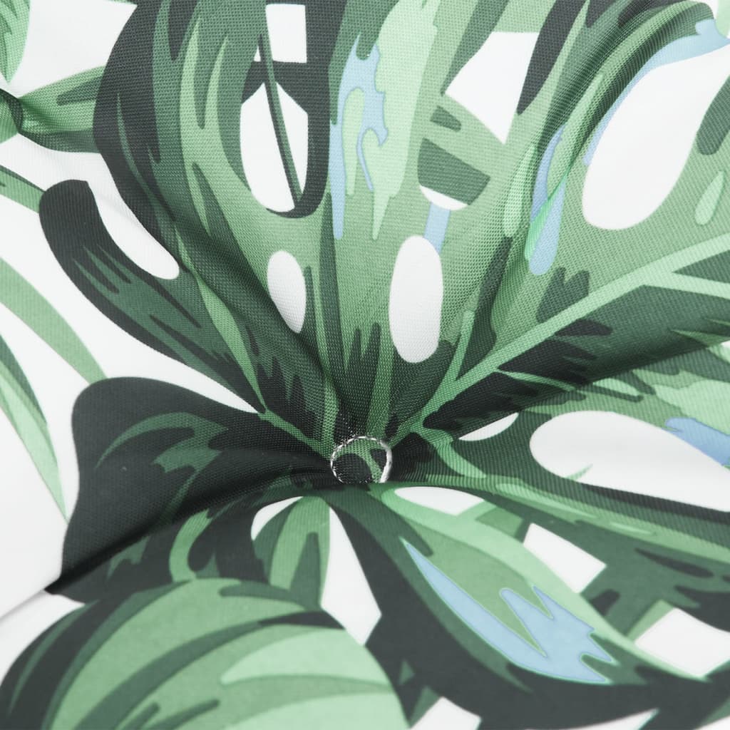 Round Cushion Leaf Pattern Ø 100 x11 cm Oxford Fabric