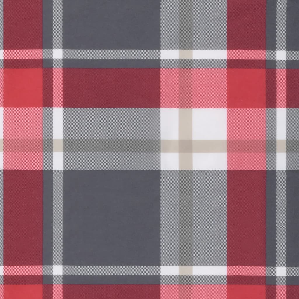 Round Cushion Red Check Pattern Ø 100 x11 cm Oxford Fabric
