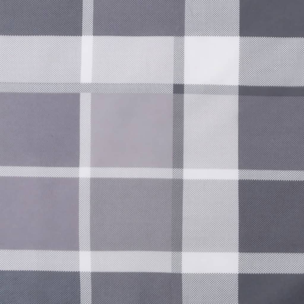 Round Cushion Grey Check Pattern Ø 100 x11 cm Oxford Fabric