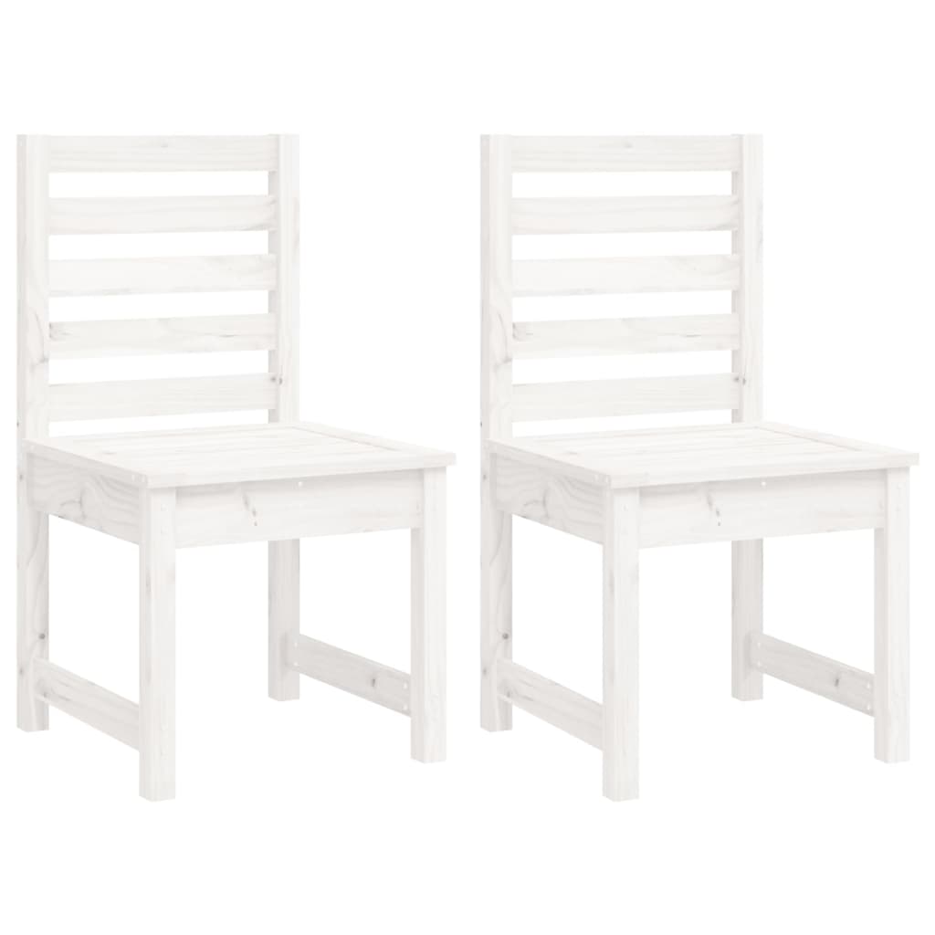 vidaXL 4 Piece Garden Dining Set White Solid Wood Pine