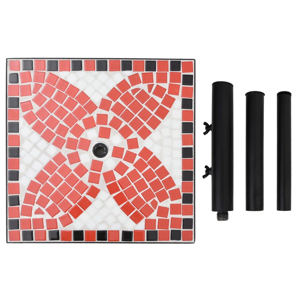 vidaXL Parasol Base Terracotta and White Square 12 kg
