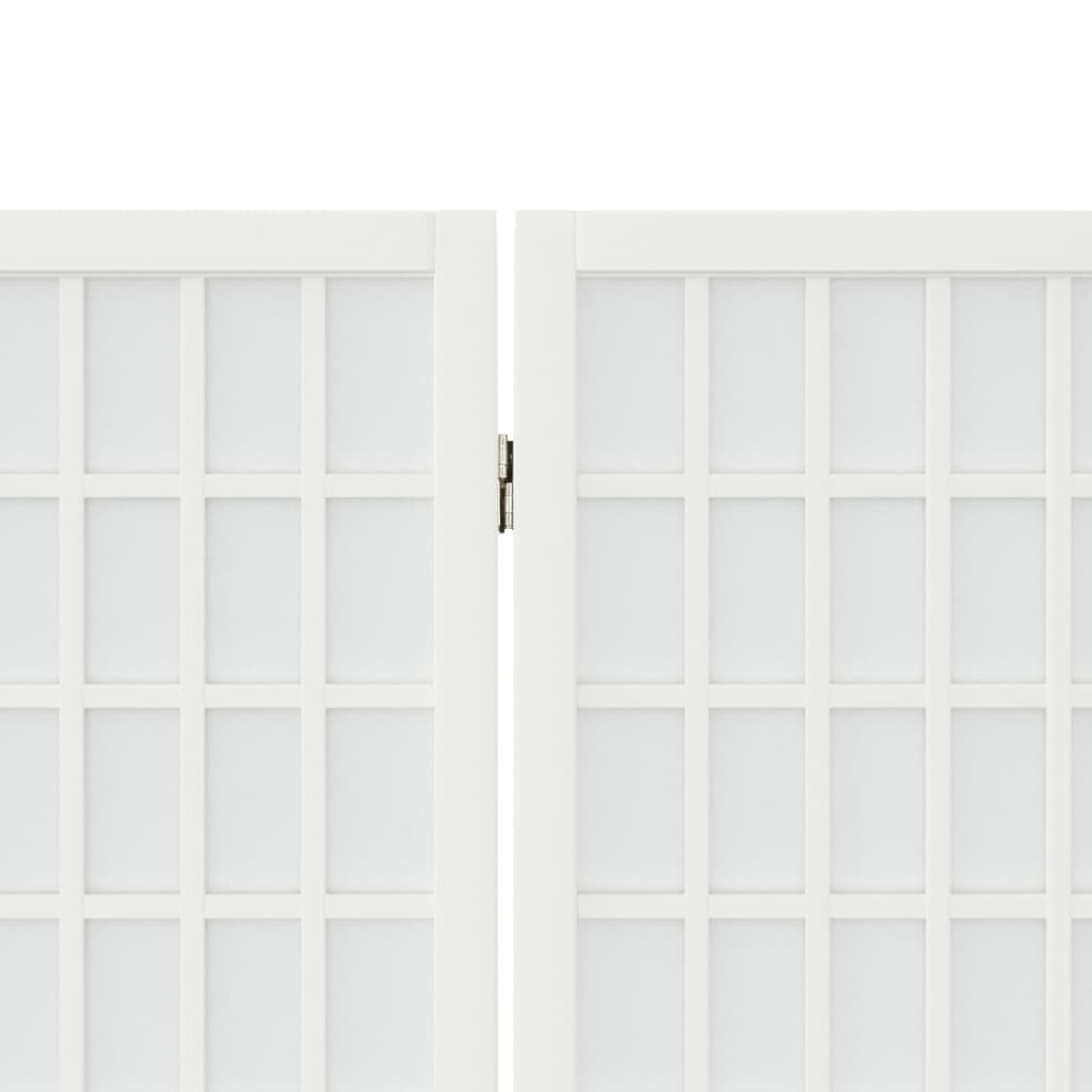 Folding 6-Panel Room Divider Japanese Style 240x170 cm White