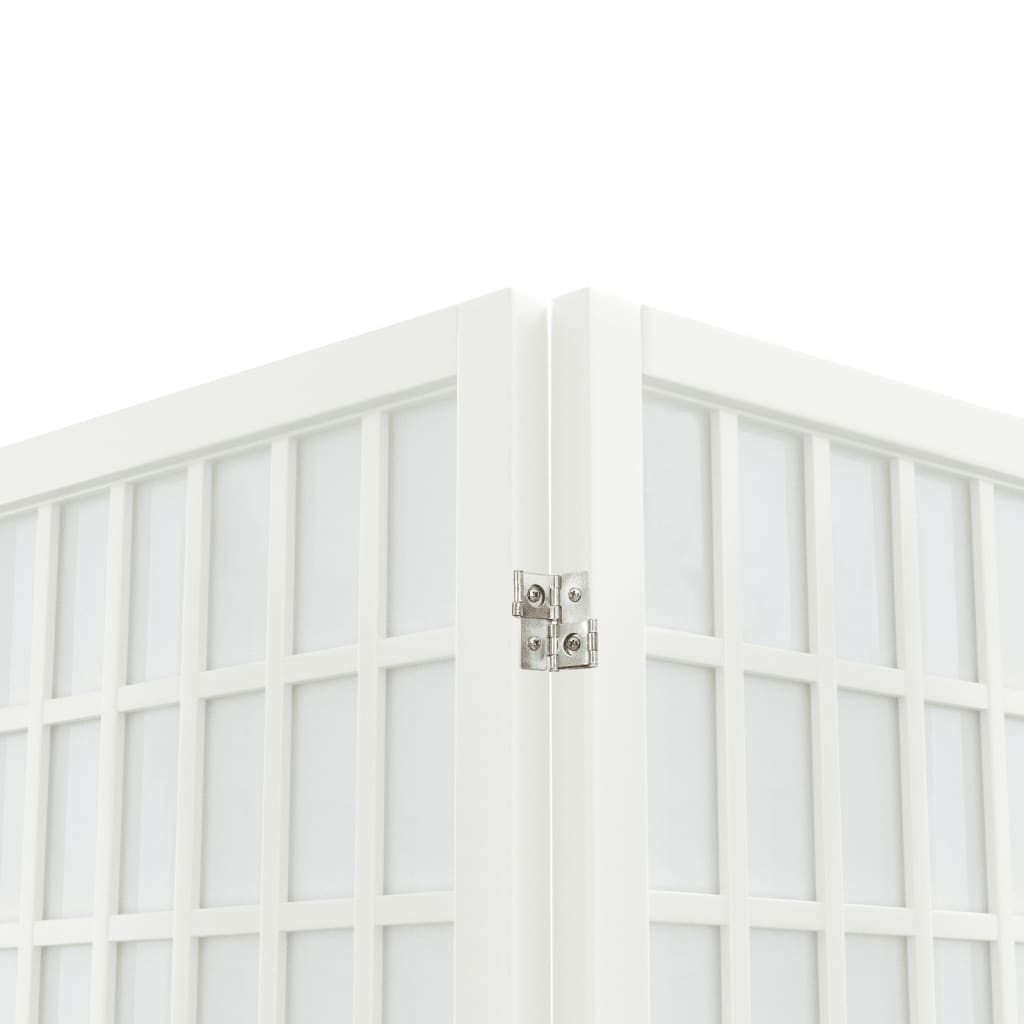 Folding 6-Panel Room Divider Japanese Style 240x170 cm White