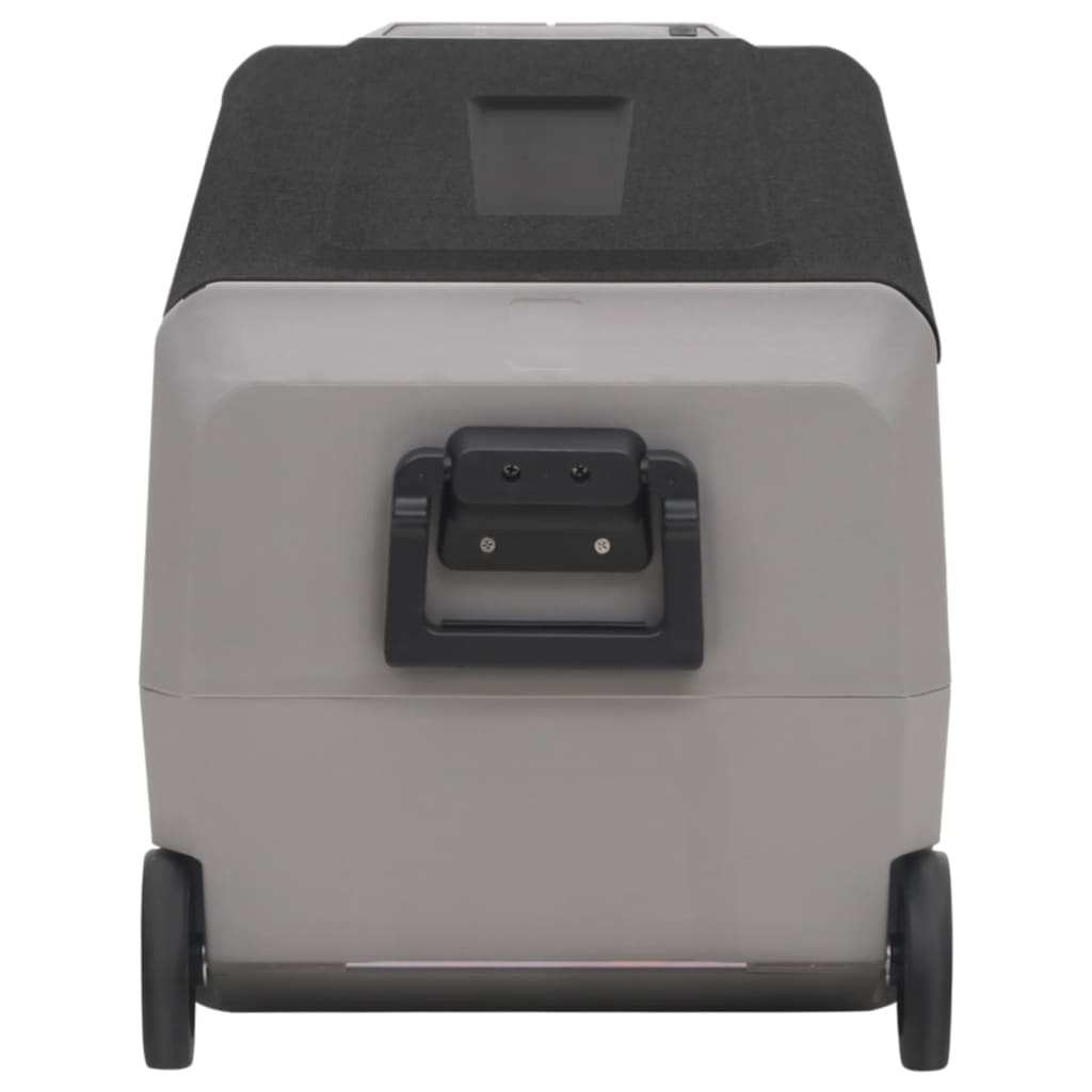 Cool Box with Wheel and Handle Black & Grey 50 L PP & PE