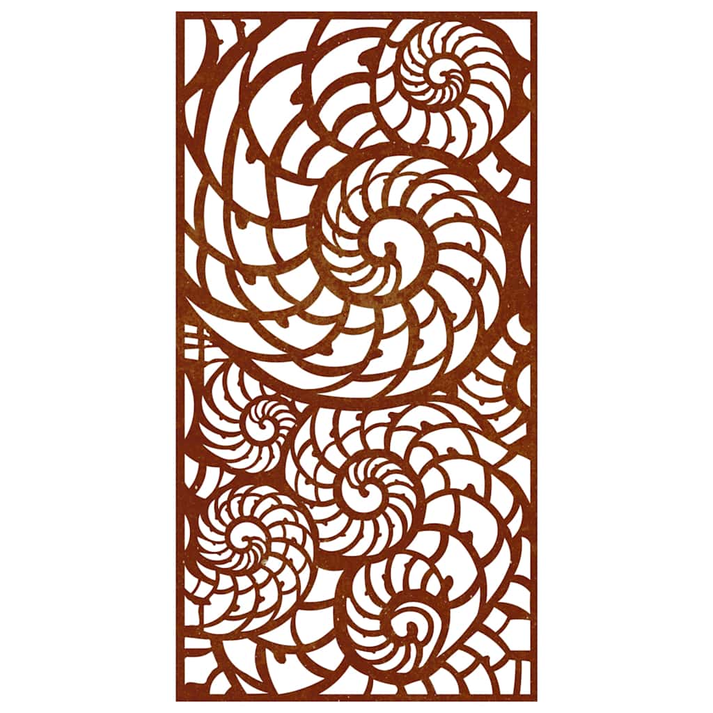 Garden Wall Decoration 105x55 cm Corten Steel Shell Design