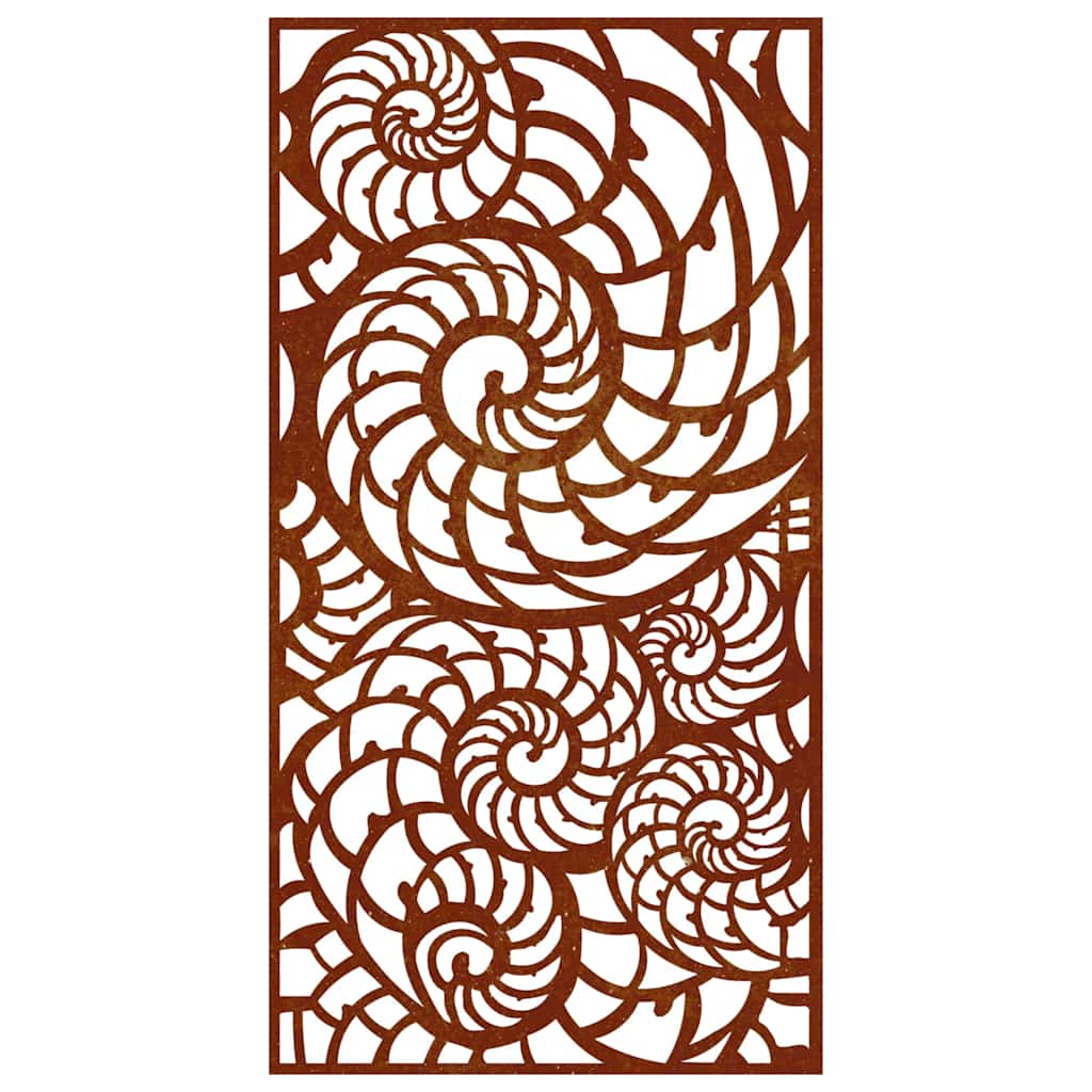 Garden Wall Decoration 105x55 cm Corten Steel Shell Design