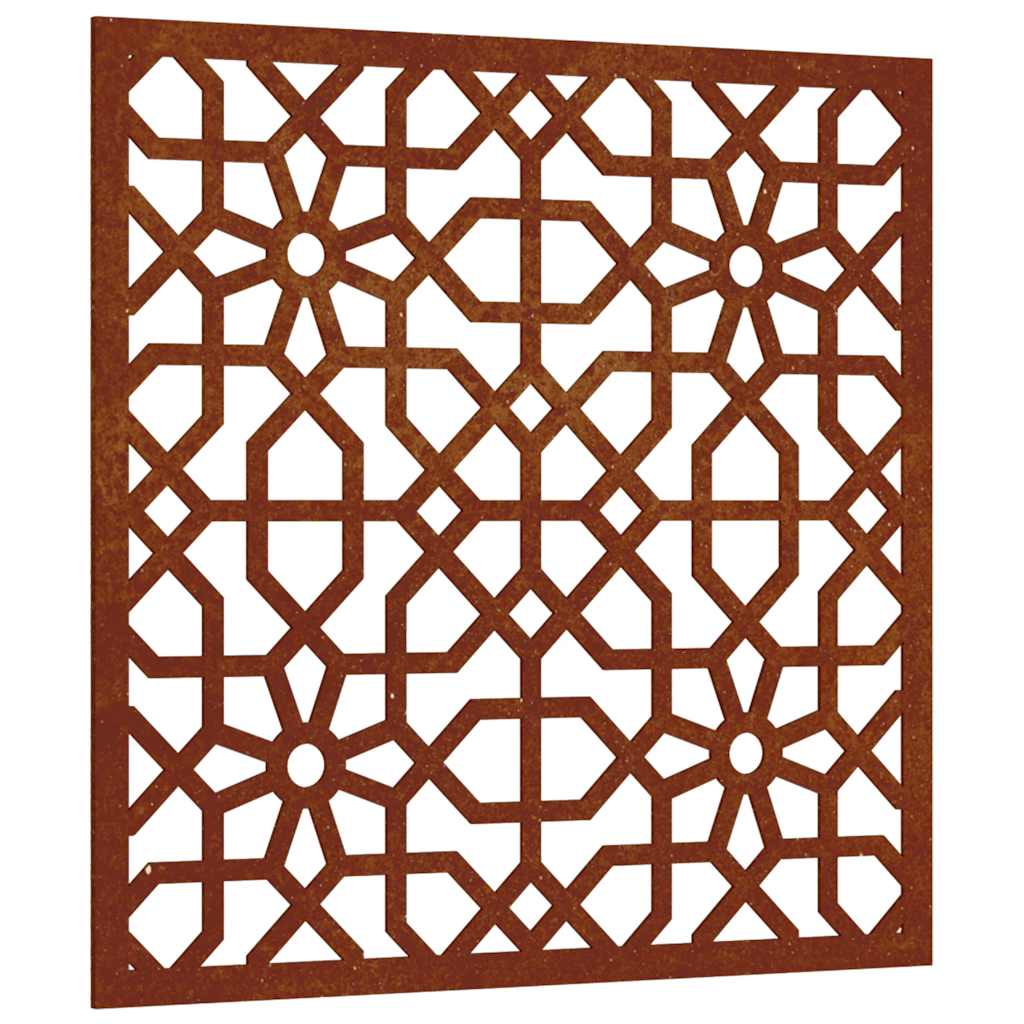 Garden Wall Decoration 55x55 cm Corten Steel Moorish Design
