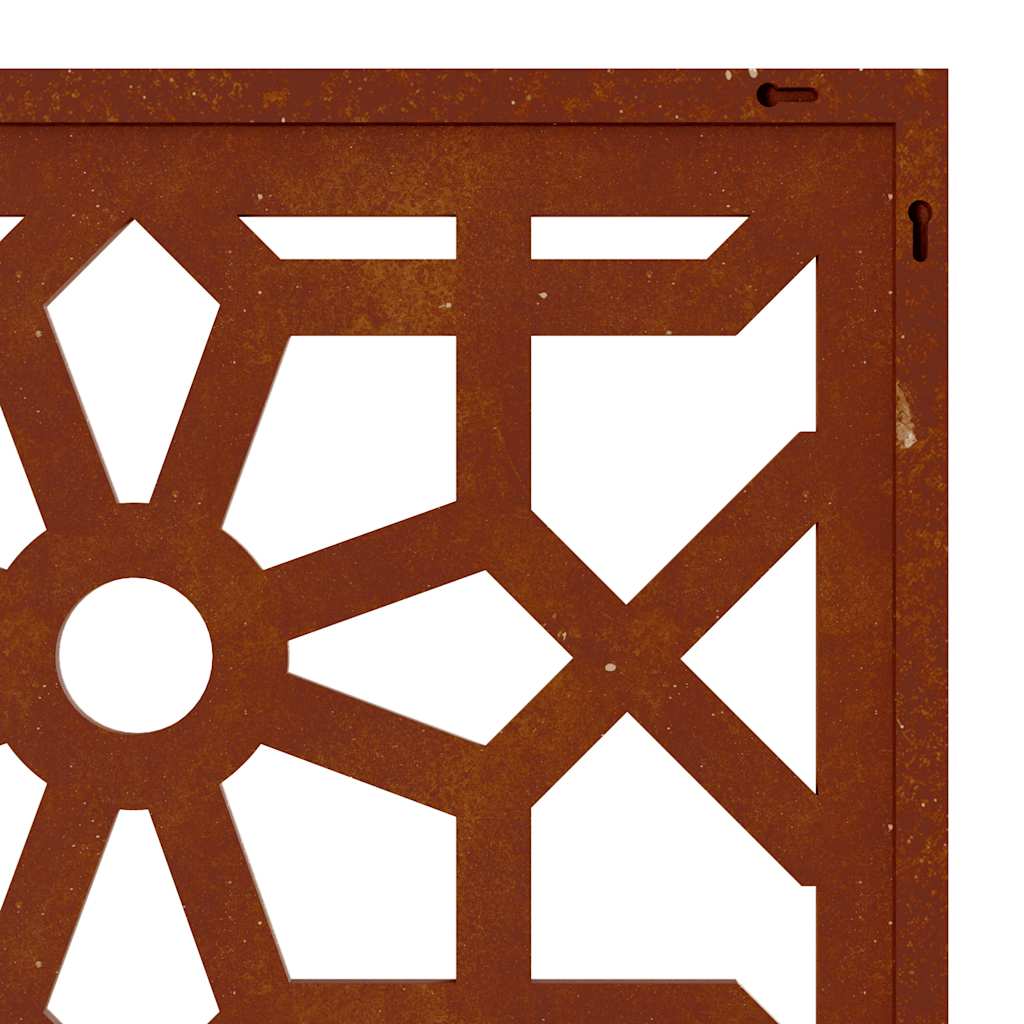 Garden Wall Decoration 55x55 cm Corten Steel Moorish Design