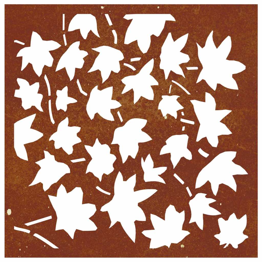 Garden Wall Decoration 55x55 cm Corten Steel Maple Leaf Design