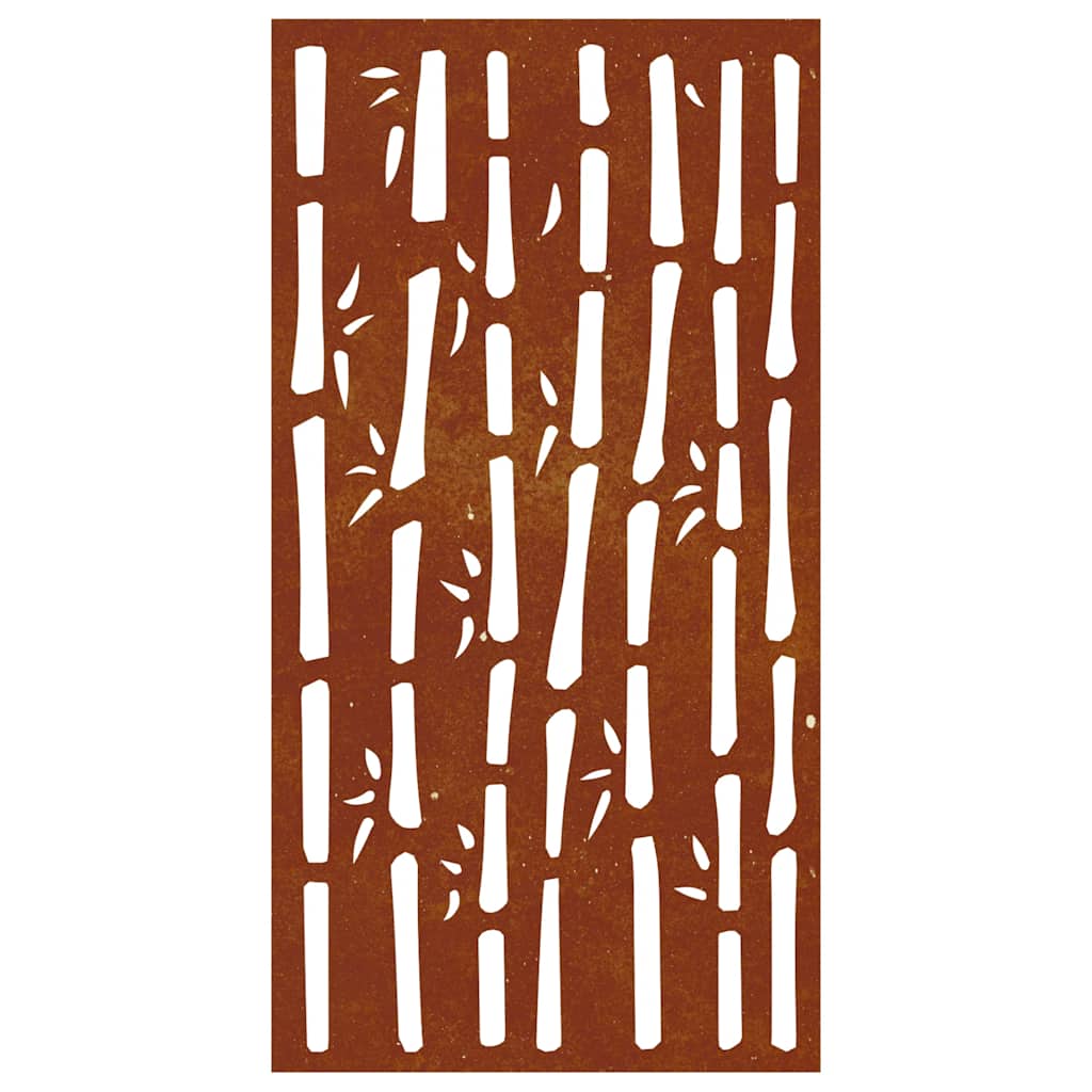 Garden Wall Decoration 105x55 cm Corten Steel Bamboo Design