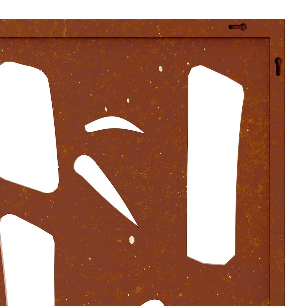 Garden Wall Decoration 105x55 cm Corten Steel Bamboo Design