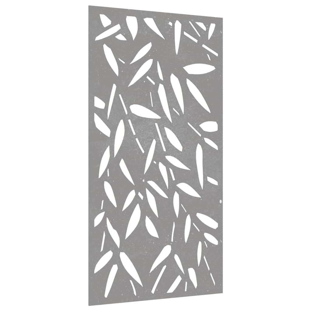Garden Wall Decoration 105x55 cm Corten Steel Bamboo Leaf Design