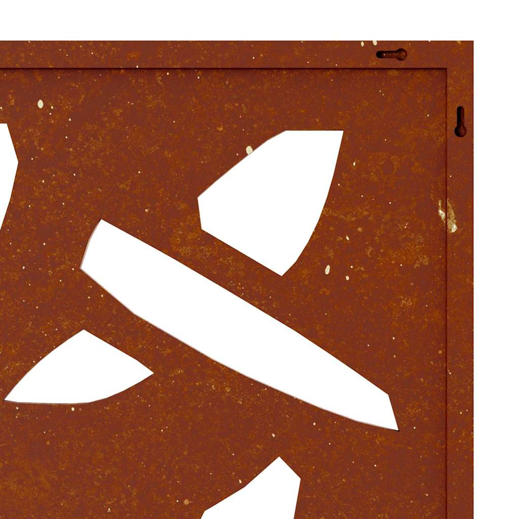 Garden Wall Decoration 105x55 cm Corten Steel Bamboo Leaf Design