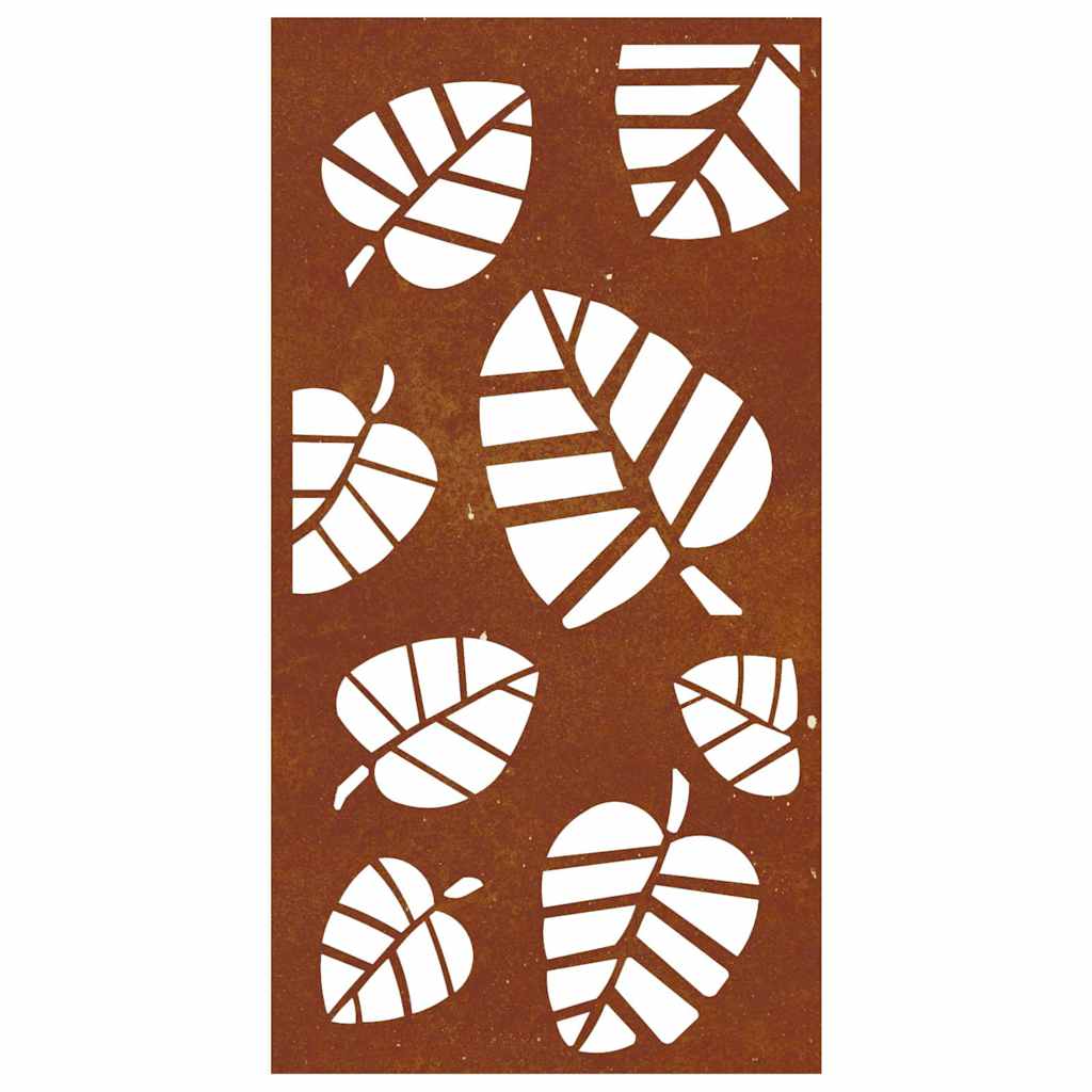 824488 vidaXL Garden Wall Decoration 105x55 cm Corten Steel Leaf Design