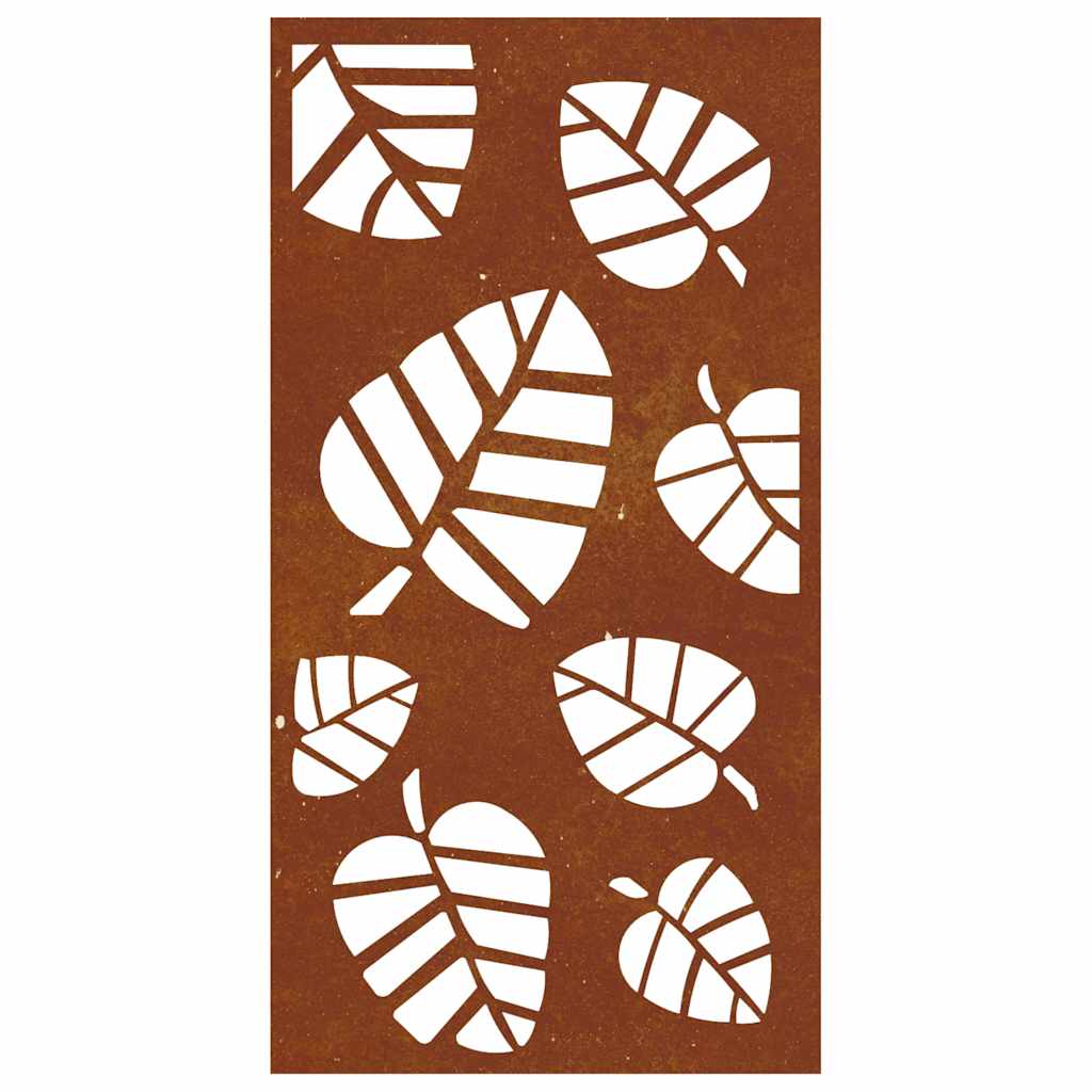 824488 vidaXL Garden Wall Decoration 105x55 cm Corten Steel Leaf Design