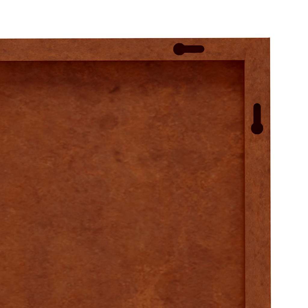 824489 vidaXL Garden Wall Decorations 2pcs 105x55cm Corten Steel Flower Design