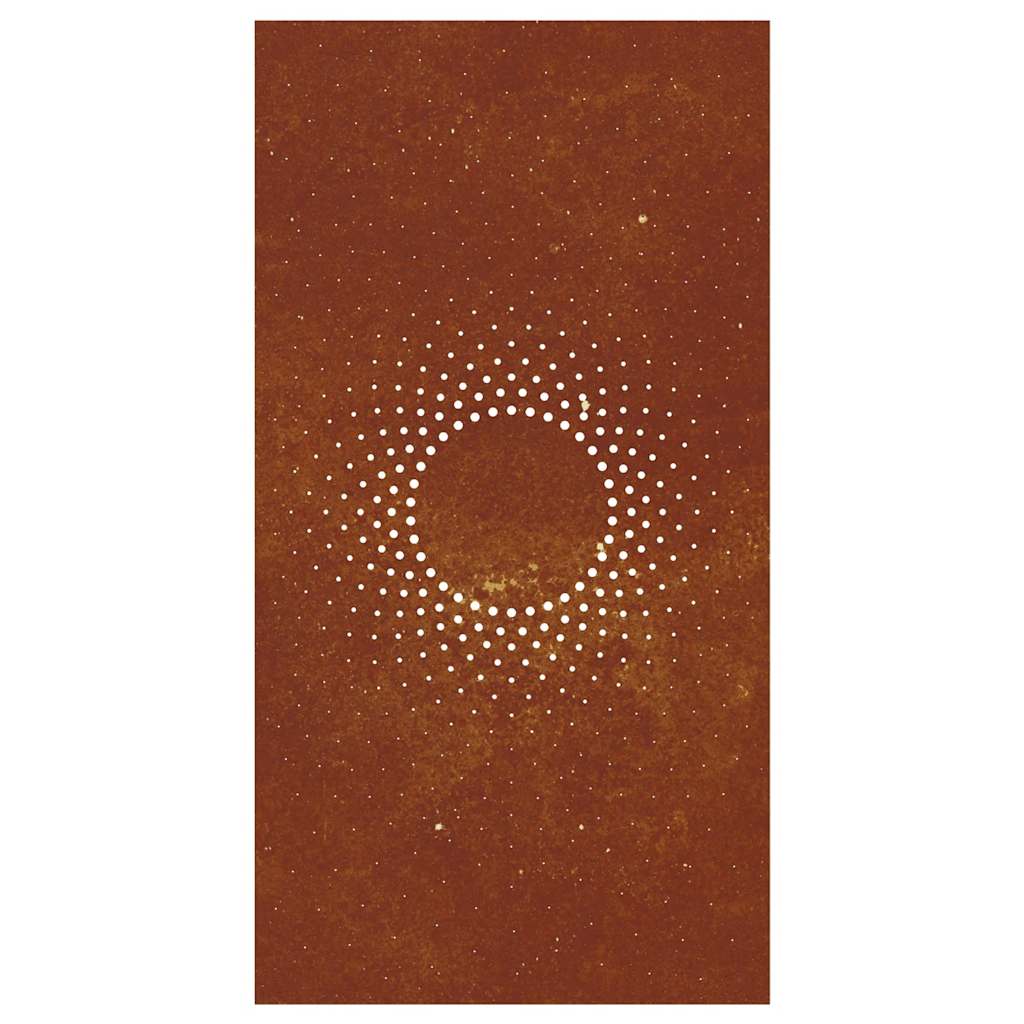 Garden Wall Decoration 105x55 cm Corten Steel Sun Design