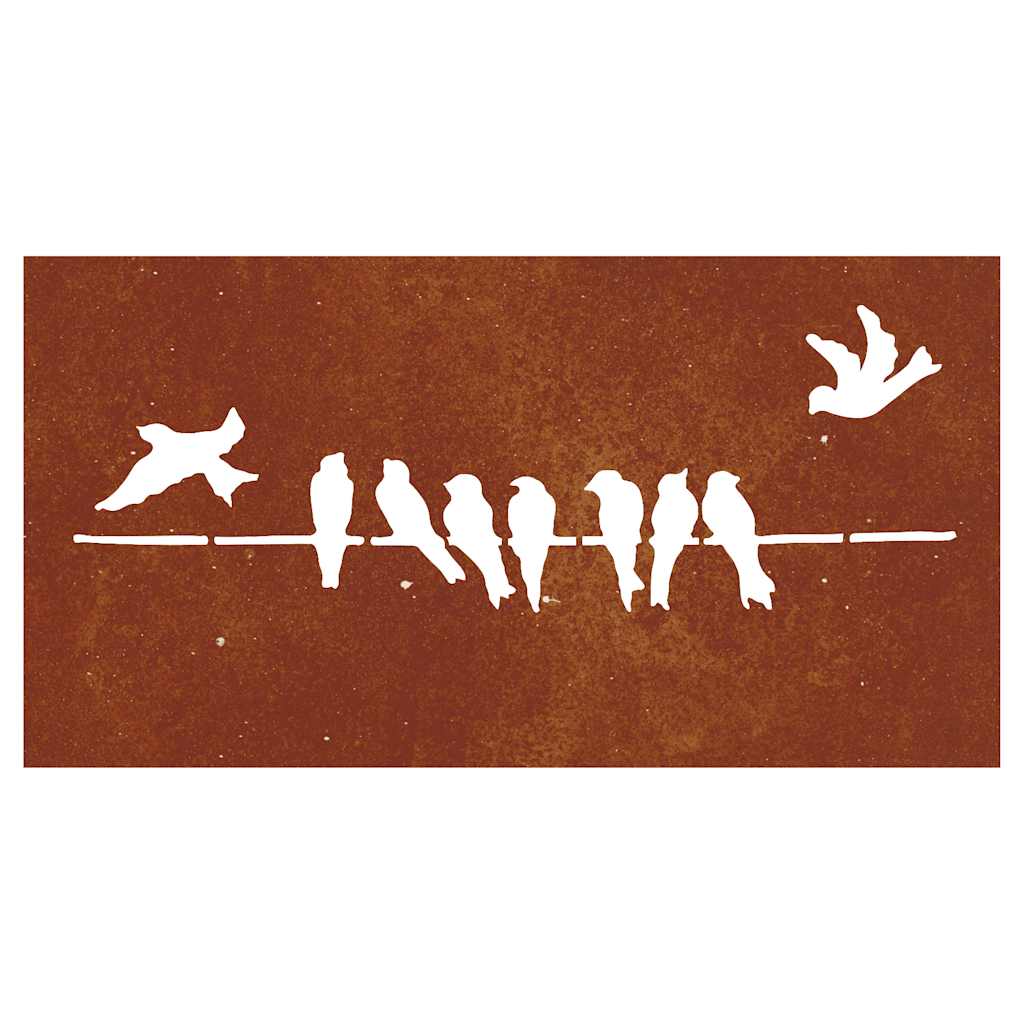Garden Wall Decoration 105x55 cm Corten Steel Bird Design