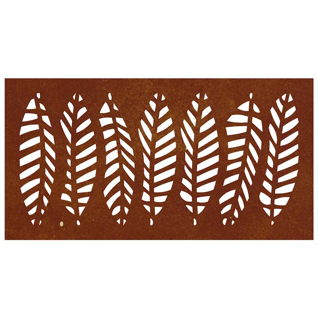 Garden Wall Decoration 105x55 cm Corten Steel Leaf Design