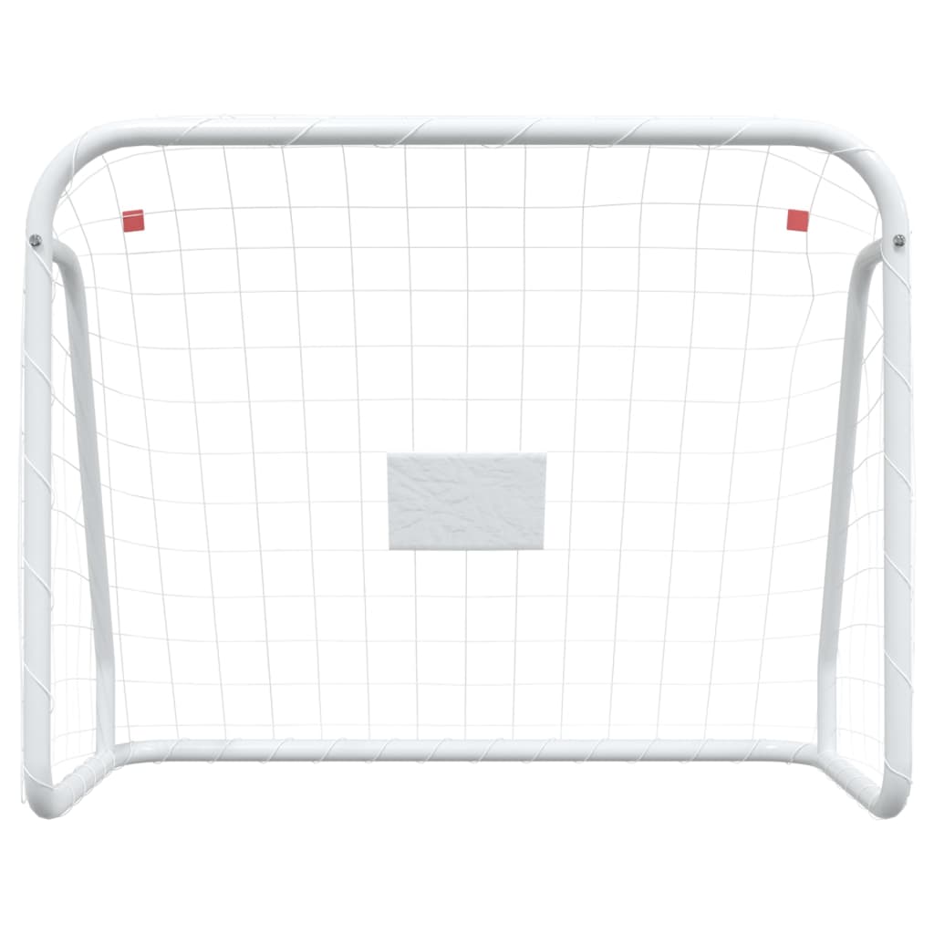 vidaXL Football Goal with Net White 125x96x60 cm Steel&Polyester