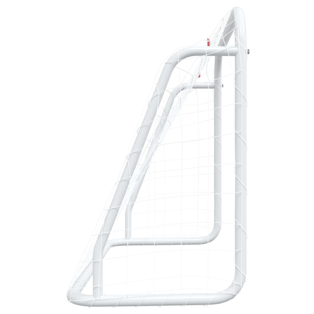 vidaXL Football Goal with Net White 125x96x60 cm Steel&Polyester