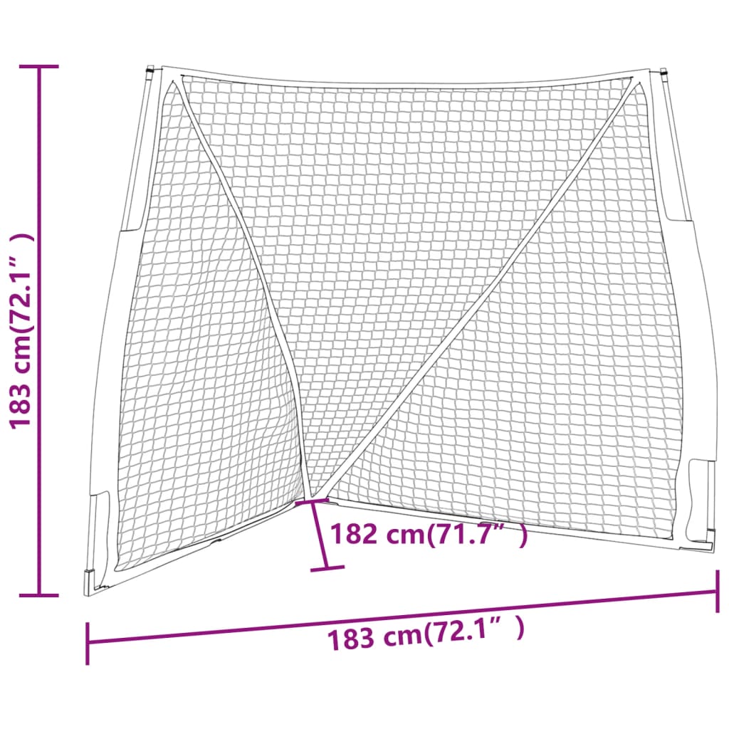 Portable Baseball Net Orange&Black 183x182x183 cm
