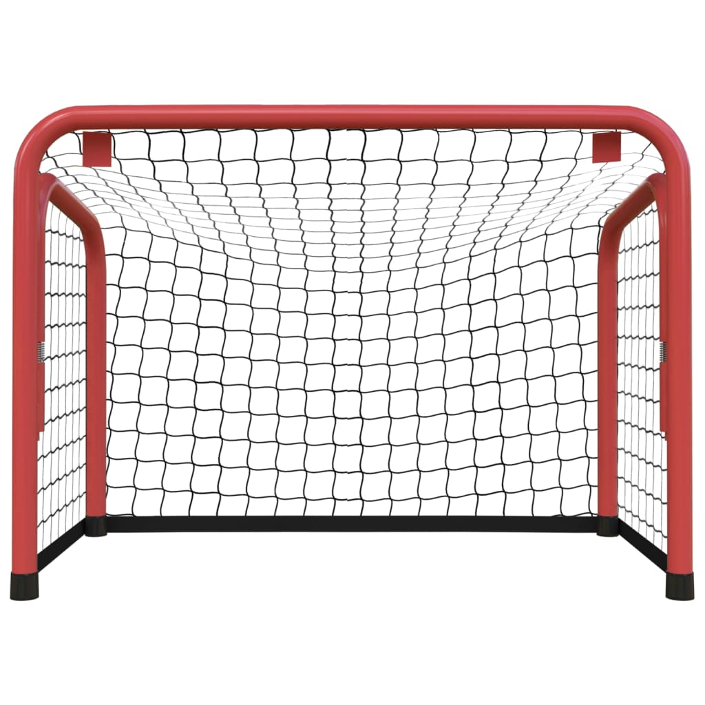 vidaXL Hockey Goal with Net Red&Black 68x32x47 cm Steel&Polyester