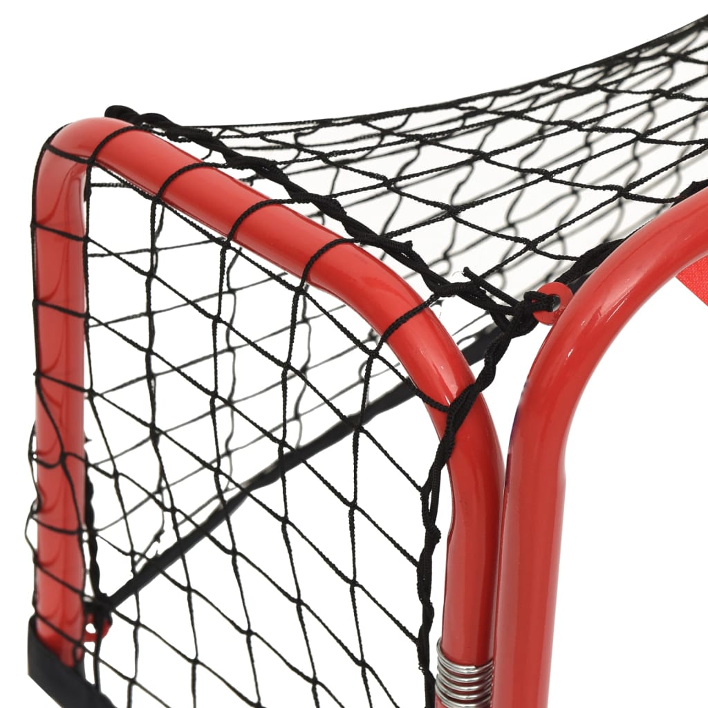 vidaXL Hockey Goal with Net Red&Black 68x32x47 cm Steel&Polyester