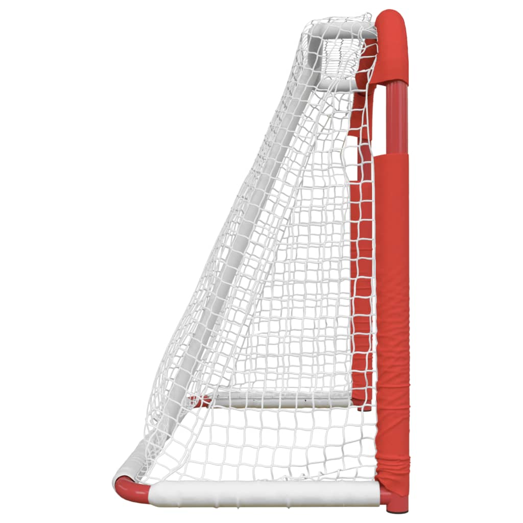 vidaXL Hockey Goal Red and White 137x66x112 cm Polyester