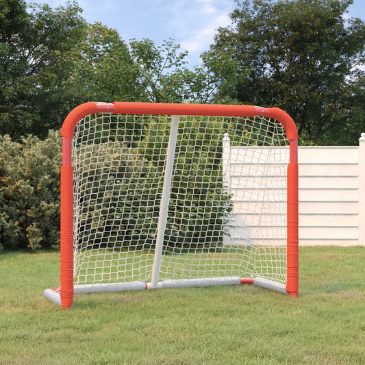 vidaXL Hockey Goal Red and White 137x66x112 cm Polyester