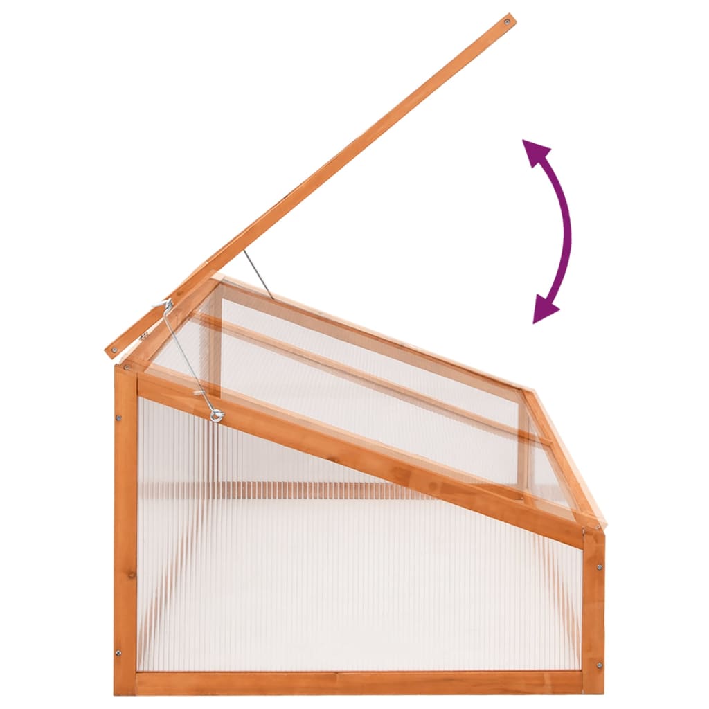 vidaXL Greenhouse Orange 110x58.5x39 cm Fir Wood