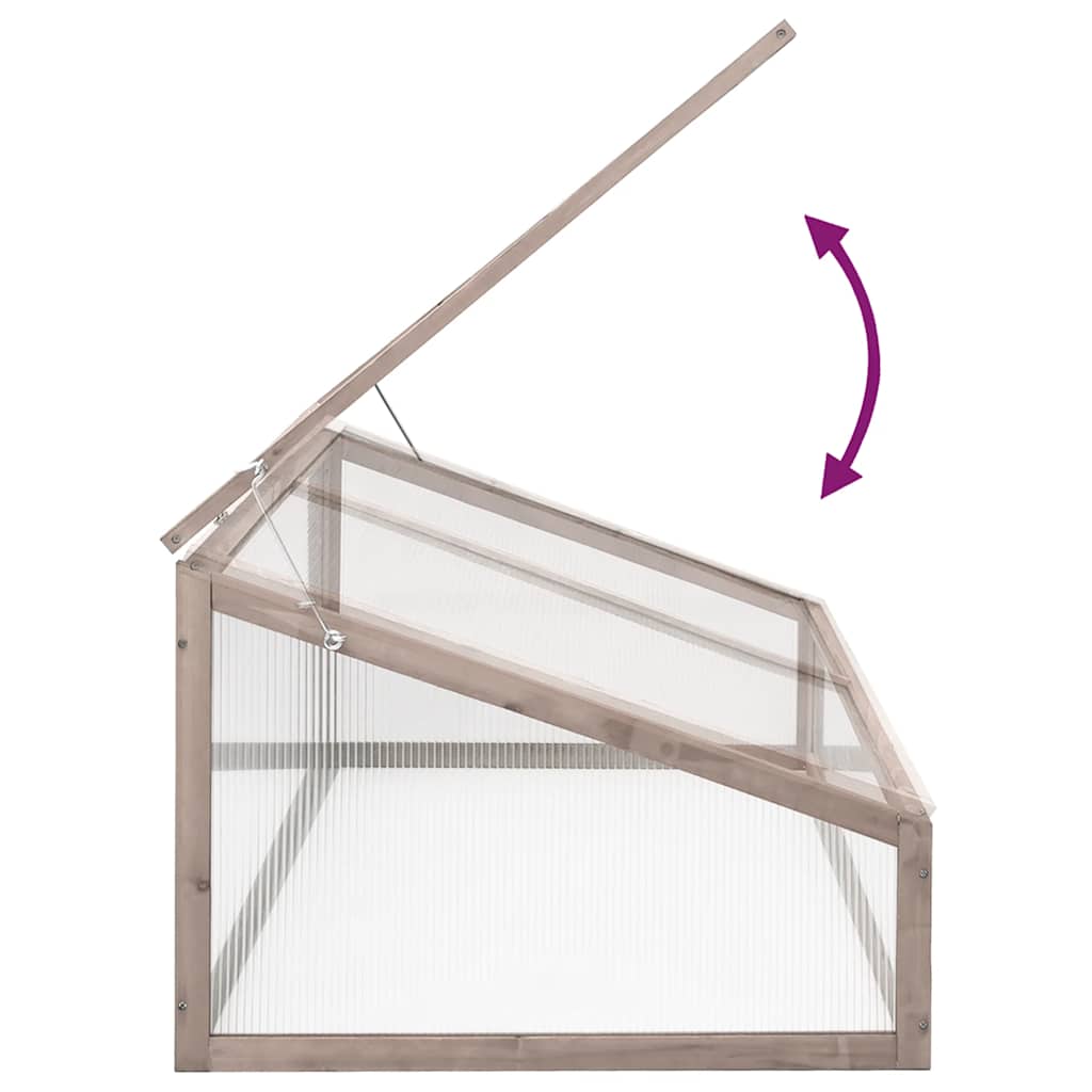 Greenhouse Grey 110x56x39 cm Fir Wood