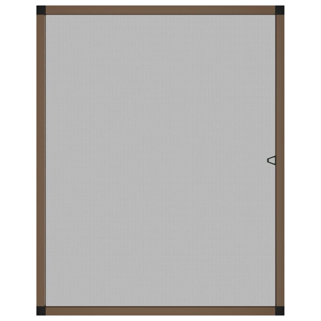 Insect Screen for Windows Brown 100x120 cm