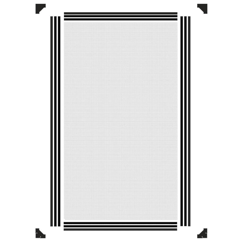 Magnetic Insect Screen for Windows Anthracite 80x140 cm