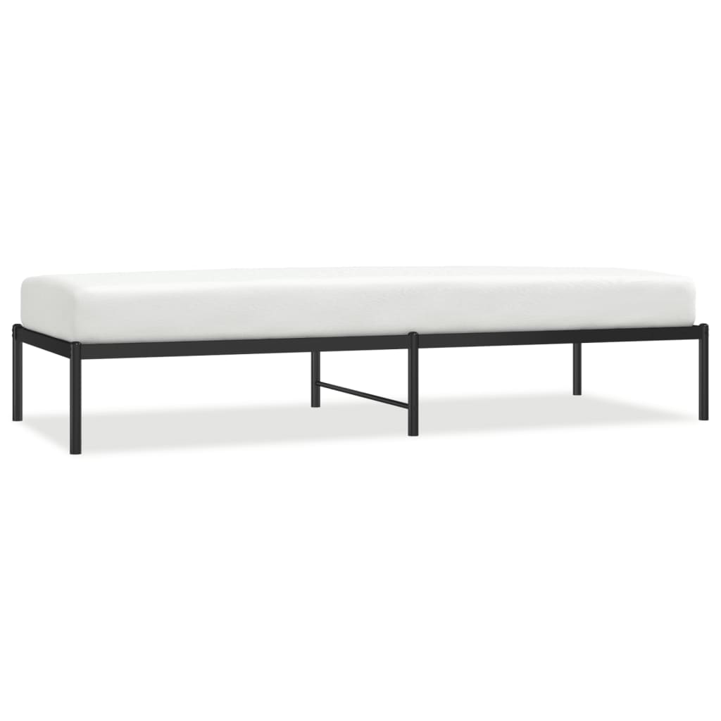 Metal Bed Frame without Mattress Black 80x200cm