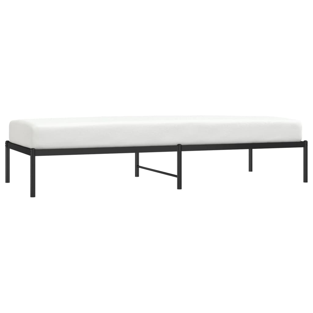 Metal Bed Frame without Mattress Black 80x200cm