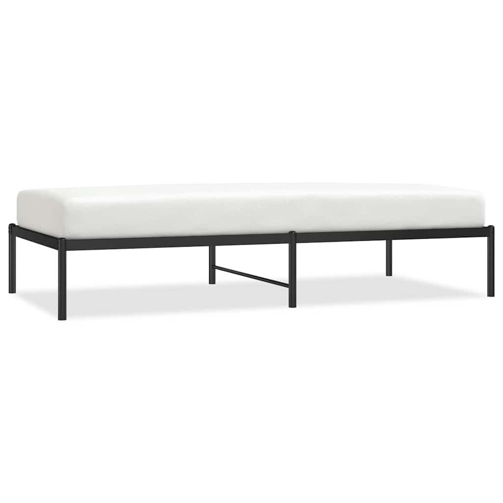 Metal Bed Frame without Mattress Black 90x190cm