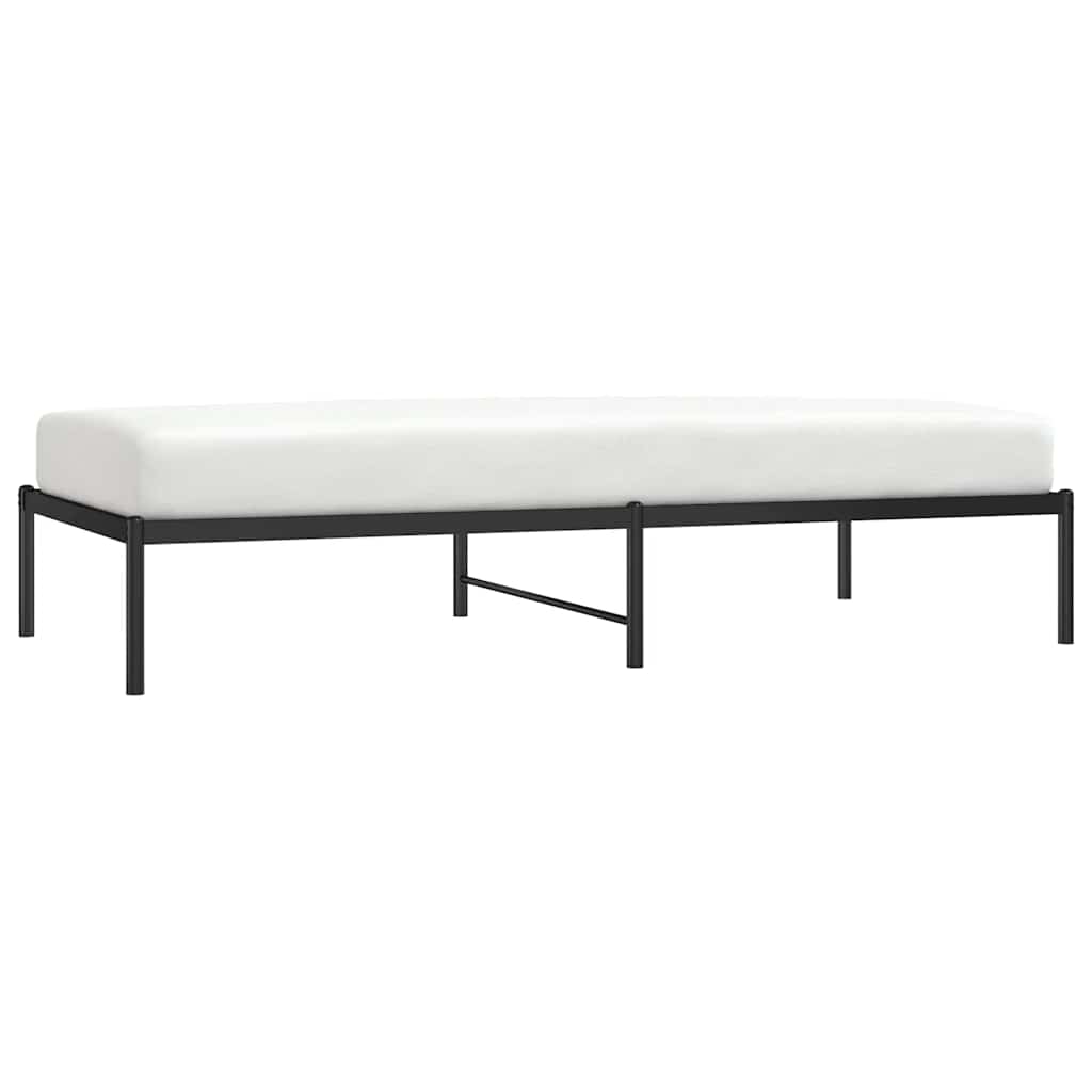 Metal Bed Frame without Mattress Black 90x190cm
