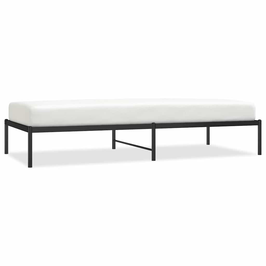 Metal Bed Frame without Mattress Black 90x200cm