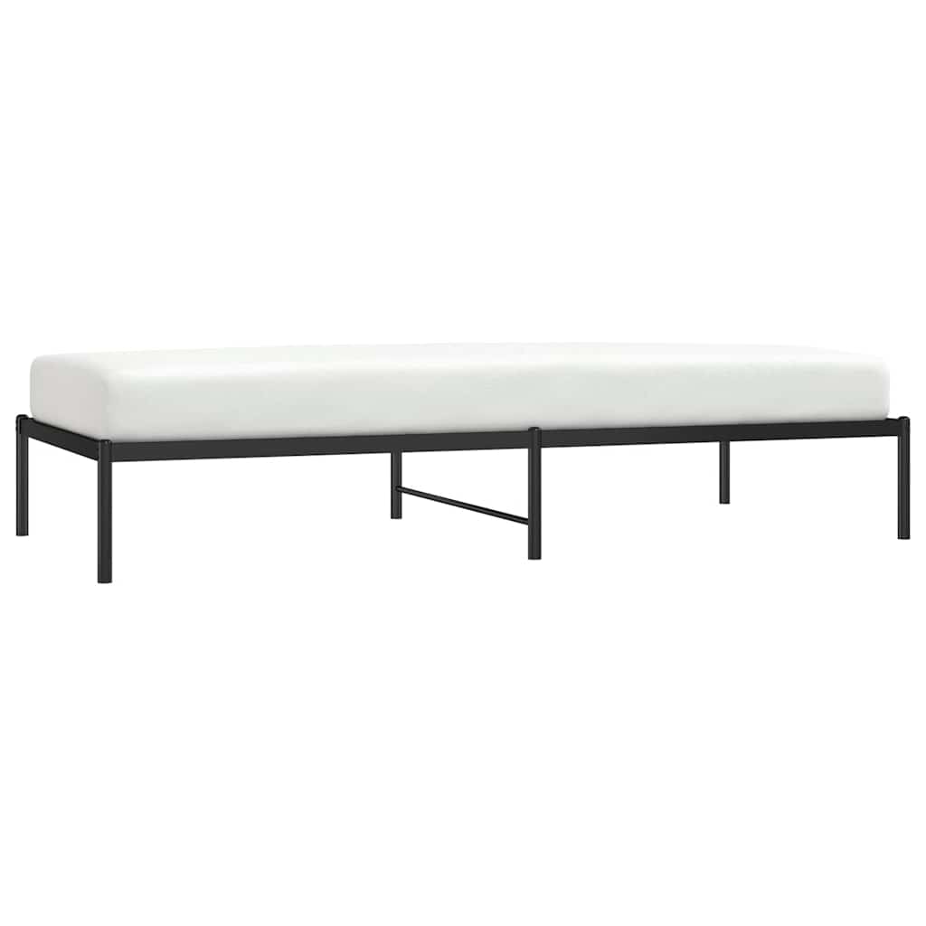 Metal Bed Frame without Mattress Black 90x200cm