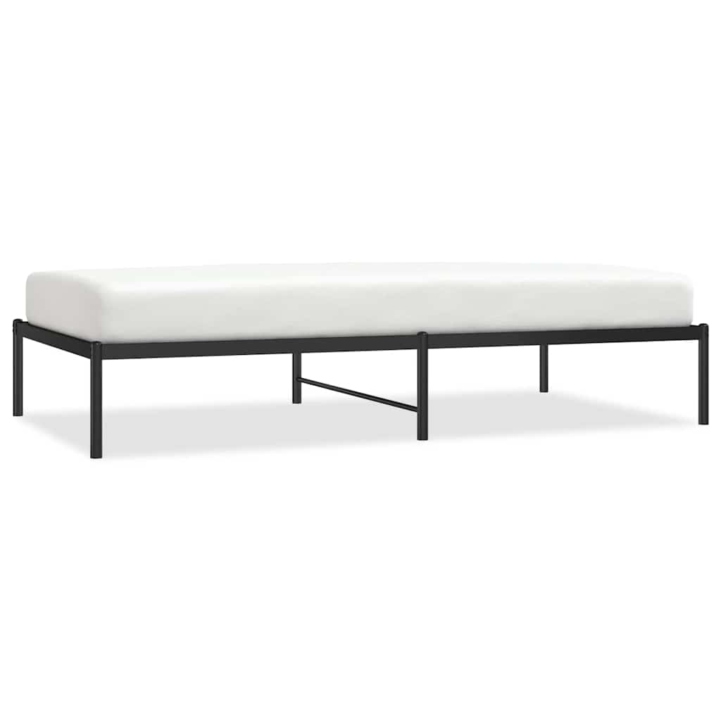 Metal Bed Frame without Mattress Black 100x190cm