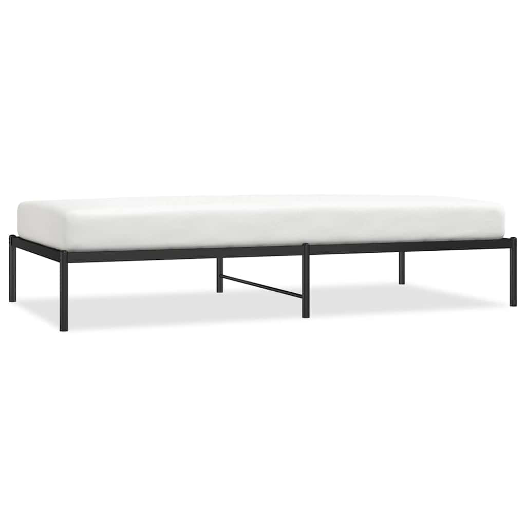 Metal Bed Frame without Mattress Black 100x200cm