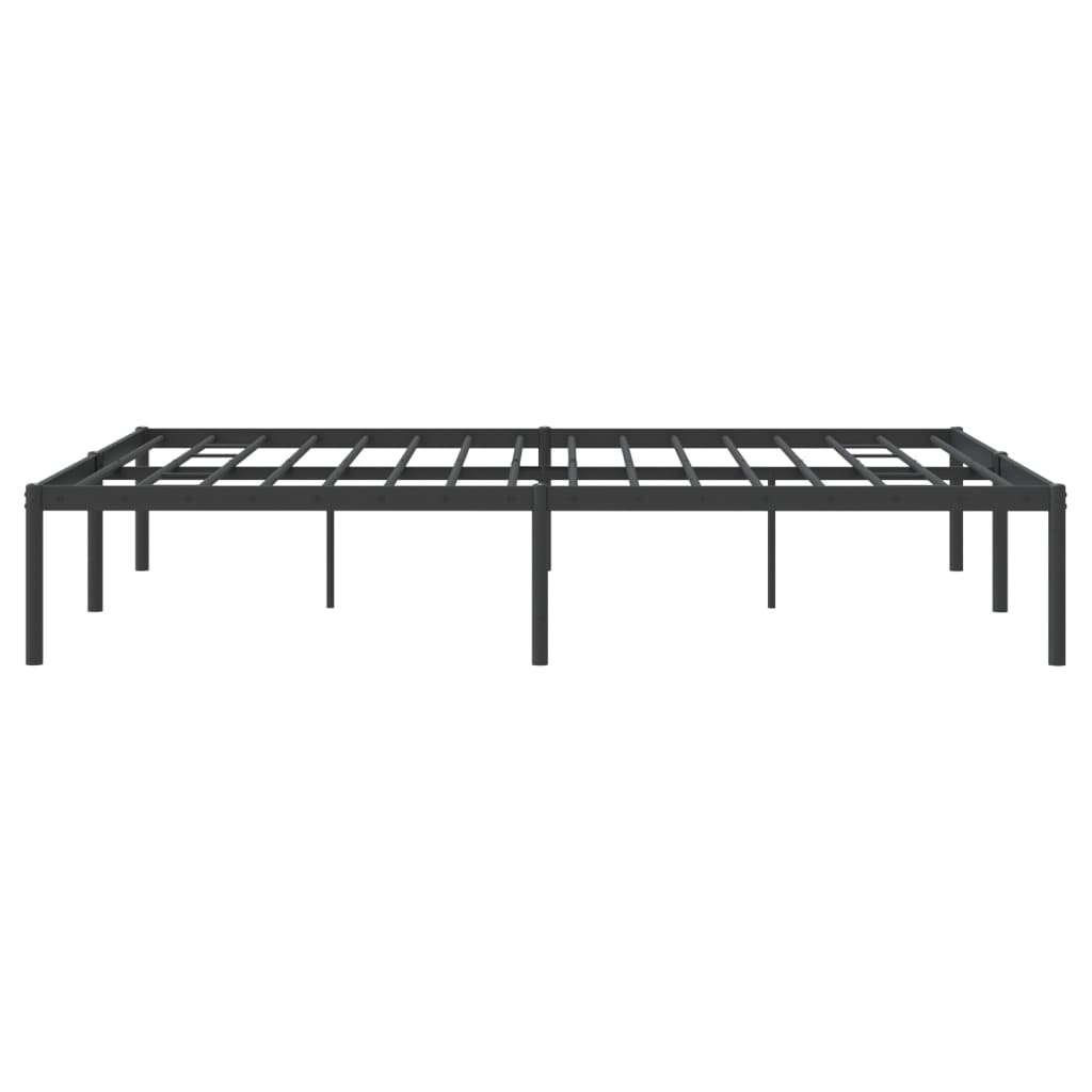 Metal Bed Frame without Mattress Black 150x200cm