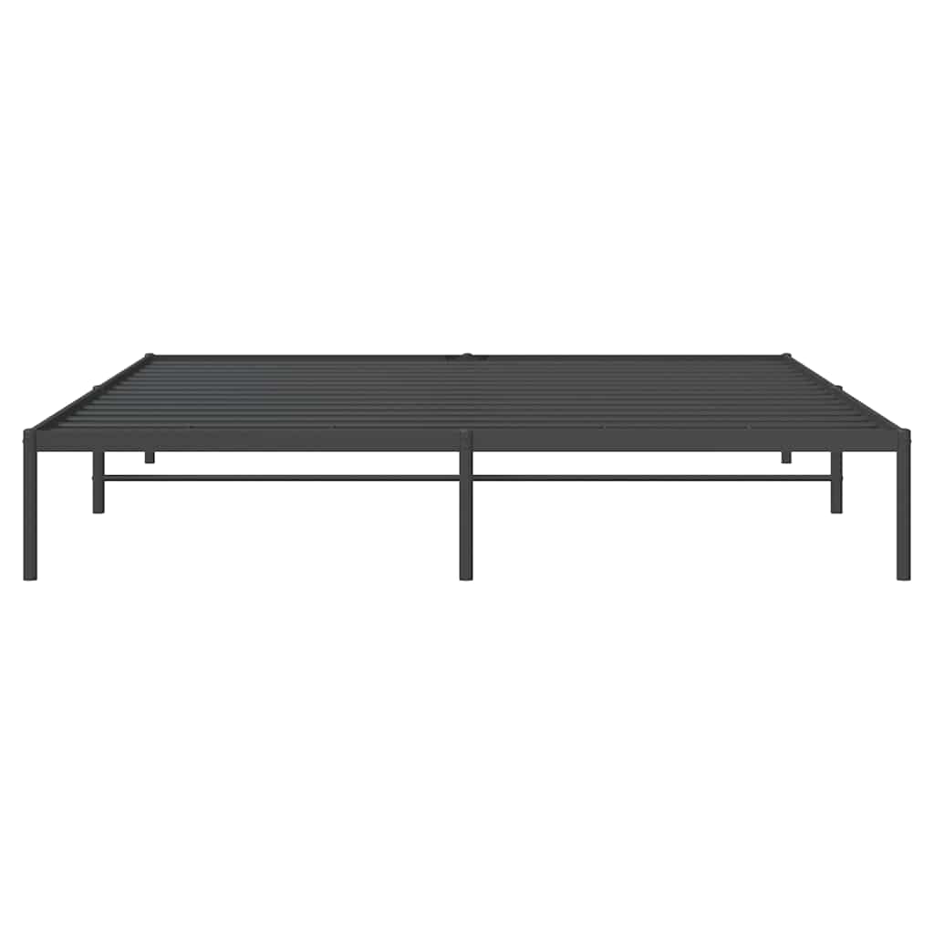 Metal Bed Frame without Mattress Black 180x200cm