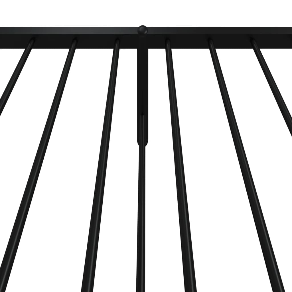 vidaXL Metal Bed Frame without Mattress with Footboard Black 75x190cm