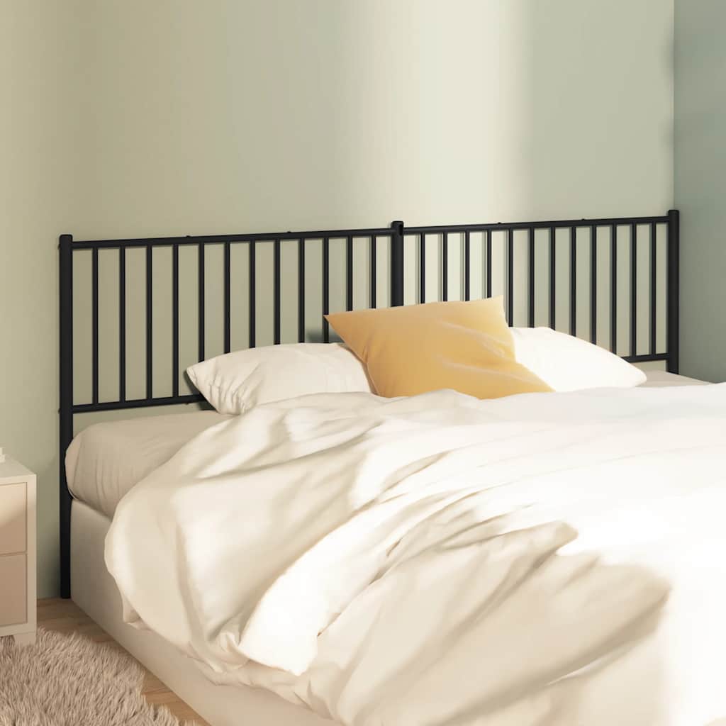 Metal Replace Headboard Black 193 cm