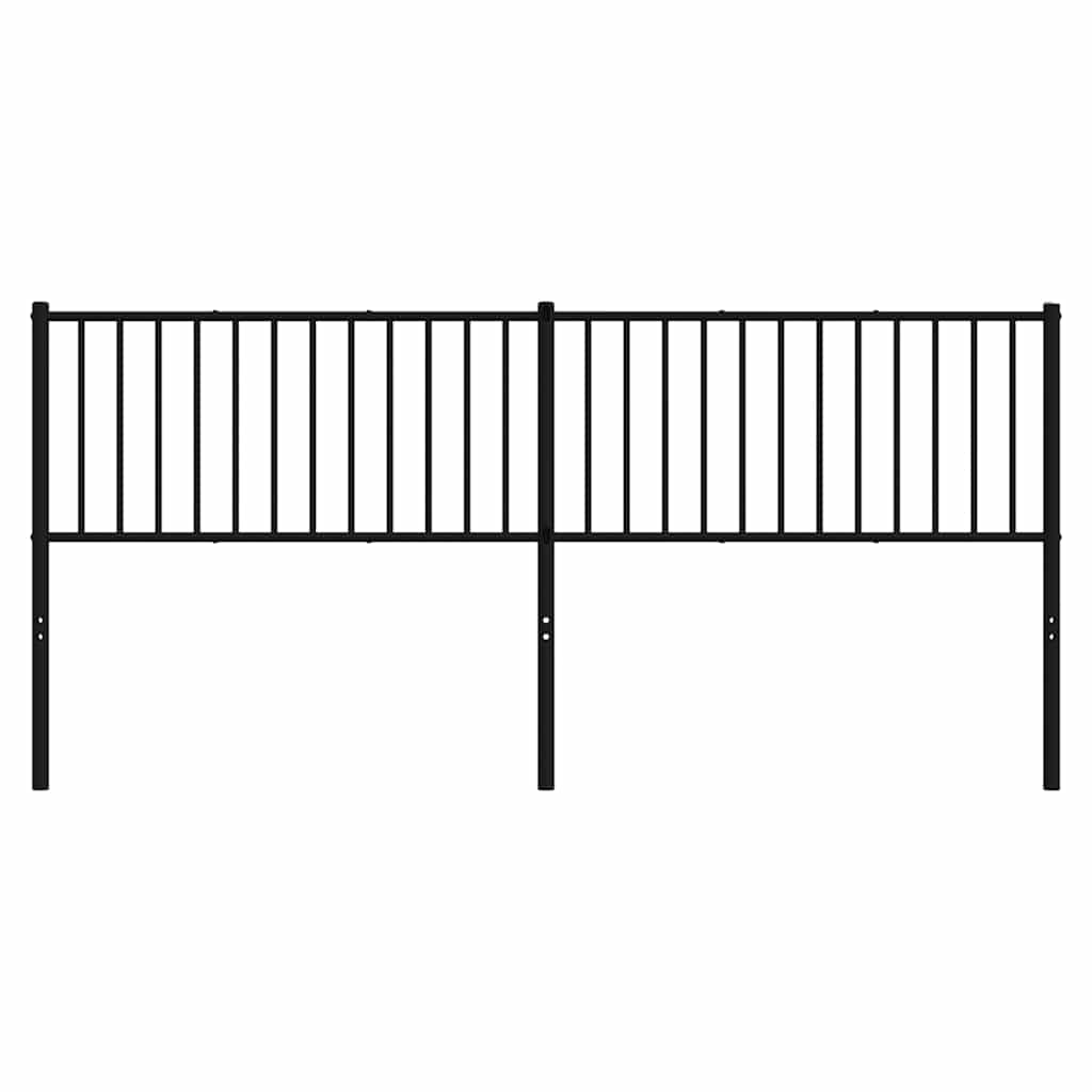 Metal Replace Headboard Black 200 cm